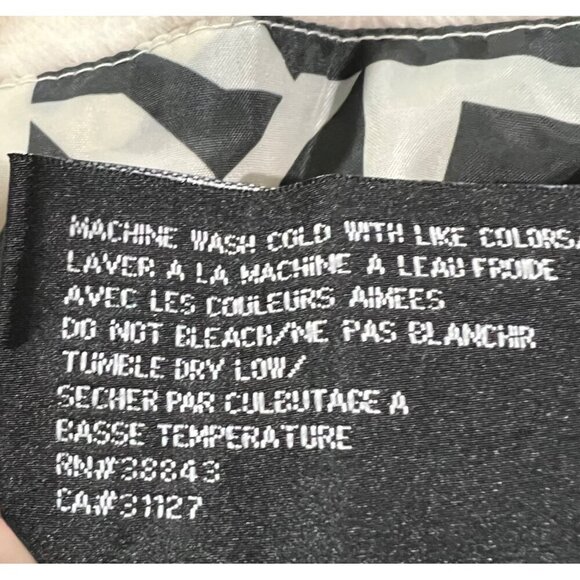 DKNY Neutral Long Urban Down Hooded‎ Scandinavian Winter Cottage Puffer Coat L - Picture 8 of 9